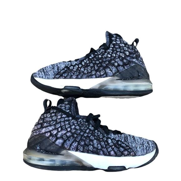 2019 Nike LeBron 17 Blk/Wht Sz 7.5 - Picture 8 of 16